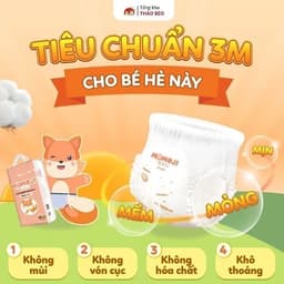 COMBO 2 Bỉm Quần/Dán MOMOJI EXTRA SOFT Siêu mỏng,mềm mại,chống tràn, siêu thấm 7