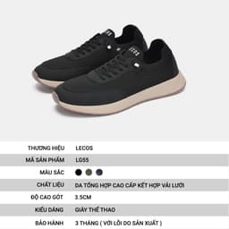 [4-25/9 TẶNG QUÀ TRUNG THU 599K] Giày Sneaker Nam LECOS LG55 Da Thật May Viền Bền Đẹp Đế Ma Sát 5