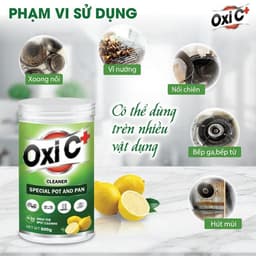 Bột Tẩy Xoong Nồi, Dầu Mỡ Nhà Bếp Oxi C+ 500G – Tẩy Cháy Đen, Dầu Mỡ Cứng Đầu, Sạch Nhanh, Hiệu Quả 2