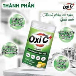 Bột Tẩy Xoong Nồi, Dầu Mỡ Nhà Bếp Oxi C+ 500G – Tẩy Cháy Đen, Dầu Mỡ Cứng Đầu, Sạch Nhanh, Hiệu Quả 4