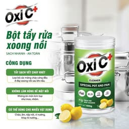 Bột Tẩy Xoong Nồi, Dầu Mỡ Nhà Bếp Oxi C+ 500G – Tẩy Cháy Đen, Dầu Mỡ Cứng Đầu, Sạch Nhanh, Hiệu Quả 3