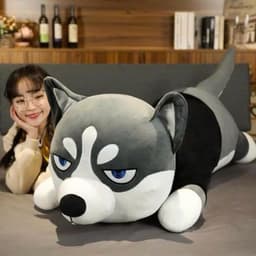 Chó bông HUSKY cao cấp – Mềm mại, sang trọng, chất liệu vải nhung bền đẹp 8