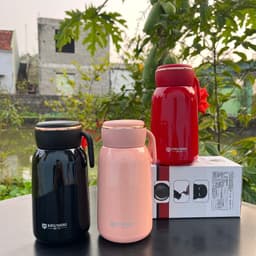 Bình giữ nhiệt mini XINHOU màu pastel dung tích 300ml thiết kế nhỏ gọn lõi inox 316 giữ nhiệt nóng lạnh 4
