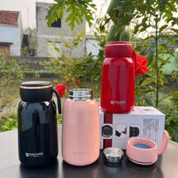 Bình giữ nhiệt mini XINHOU màu pastel dung tích 300ml thiết kế nhỏ gọn lõi inox 316 giữ nhiệt nóng lạnh 1