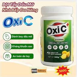Bột Tẩy Xoong Nồi, Dầu Mỡ Nhà Bếp Oxi C+ 500G – Tẩy Cháy Đen, Dầu Mỡ Cứng Đầu, Sạch Nhanh, Hiệu Quả 1