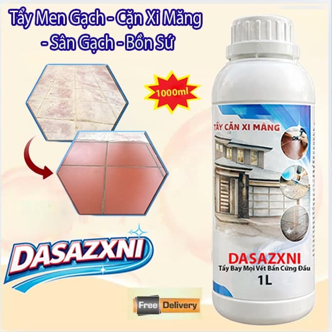 Chai Xịt Tẩy Xi Măng DASAZXNI 1000ml – Dung Dịch Tẩy Cặn Gạch, Sân Nhà, Kính, Nhà Vệ Sinh Hiệu Quả
