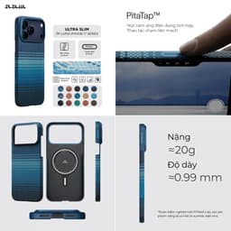 [Ốp Lưng iPhone 17 Pro/ Pro Max] Ốp PITAKA UltraSlim - Sợi Aramid Siêu Mỏng, Cao Cấp, Công Nghệ PitaTap 2