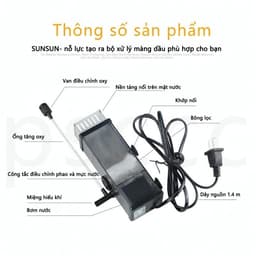 Lọc Váng Sunsun Jy-03 Giúp Loại Sạch Lớp Váng Trên Bề Mặt Bể Cá 4