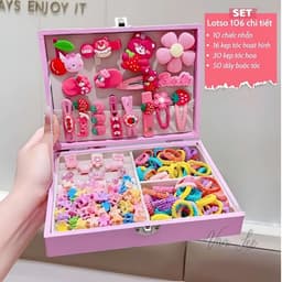 Hộp phụ kiện trang sức cho bé nhiều món - đồ chơi làm đẹp bé gái, quà tặng xinh - Phụ kiện Vân Lee - MS020 4
