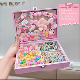 Hộp phụ kiện trang sức cho bé nhiều món - đồ chơi làm đẹp bé gái, quà tặng xinh - Phụ kiện Vân Lee - MS020 3