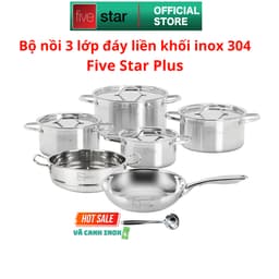 Bộ Nồi Inox 304 Fivestar Plus Nắp Inox  1