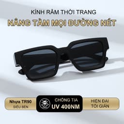 Kính râm mát nam nữ thời trang NARO EYEWEAR phối màu gọng vuông đeo mùa hè chống nắng lái xe đi biển 2226 2