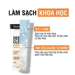 Sữa Rửa Mặt Neutrogena Deep Clean Blackhead Eliminating Daily Scrub 100g 3