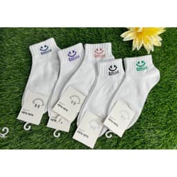 Set 10 Đôi Tất Nữ Cổ Ngắn Cotton Mềm Mại Họa Tiết Gấu Kẻ Tăm Co Giãn Thoáng Khí Phong Cách Hàn Quốc Freesize 35-40 2