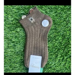 Tất Nữ Cổ Ngắn Chất Cotton Hoạ Tiết Gấu Dâu A88 Set 10,set 5 Đôi Siêu Xinh 6