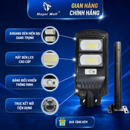 Đèn Đường Năng Lượng Mặt Trời 40W MayorWolf LY-TYN003 – Đèn LED Ngoài Trời Cảm Biến Tự Động 3