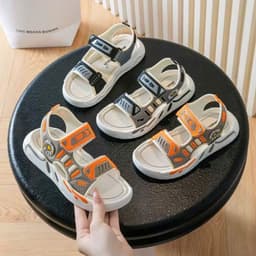 Dép Sandal nhựa bé trai 2 quai đế chống trơn trượt 1107+1 êm chân 5