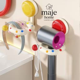 Giá treo máy sấy tóc gắn tường có hít chắc chắn. Kệ treo máy sấy nhà tắm chịu lực tốt - Majehome 1