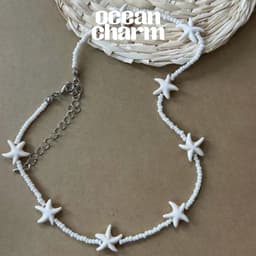 Bộ phụ kiện đi biển, Vòng Cổ, Vòng Tay,Vòng Chân Sao Biển Ocean Charm Phụ Kiện Trang Sức Biển Mùa Hè Handmade Vintage 5