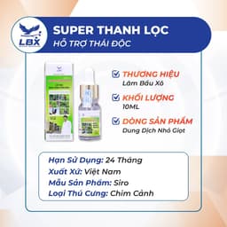 Dung dịch uống Super Thanh Lọc Lâm Bầu Xô, hỗ trợ hạn chế cắn phá lông cho chim cảnh thi đấu 2