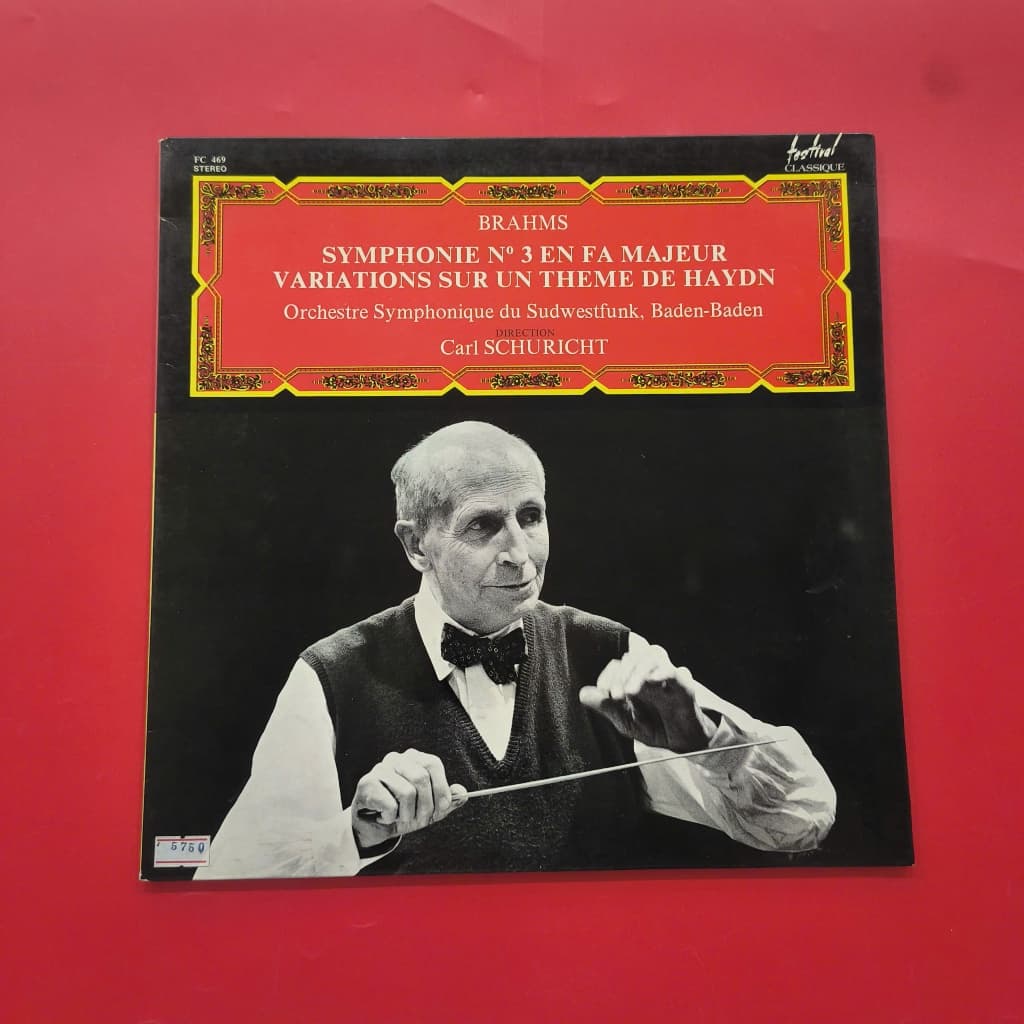 Đĩa than Brahms* - Carl Schuricht Dirige L'Orchestre Symphonique du Sudwestfunk, Baden-Baden