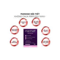 Manhaé Ménopause – giảm bốc hỏa, ngủ ngon, cân bằng nội tiết tự nhiên, an toàn 🌸 Hộp 30 Viên 1