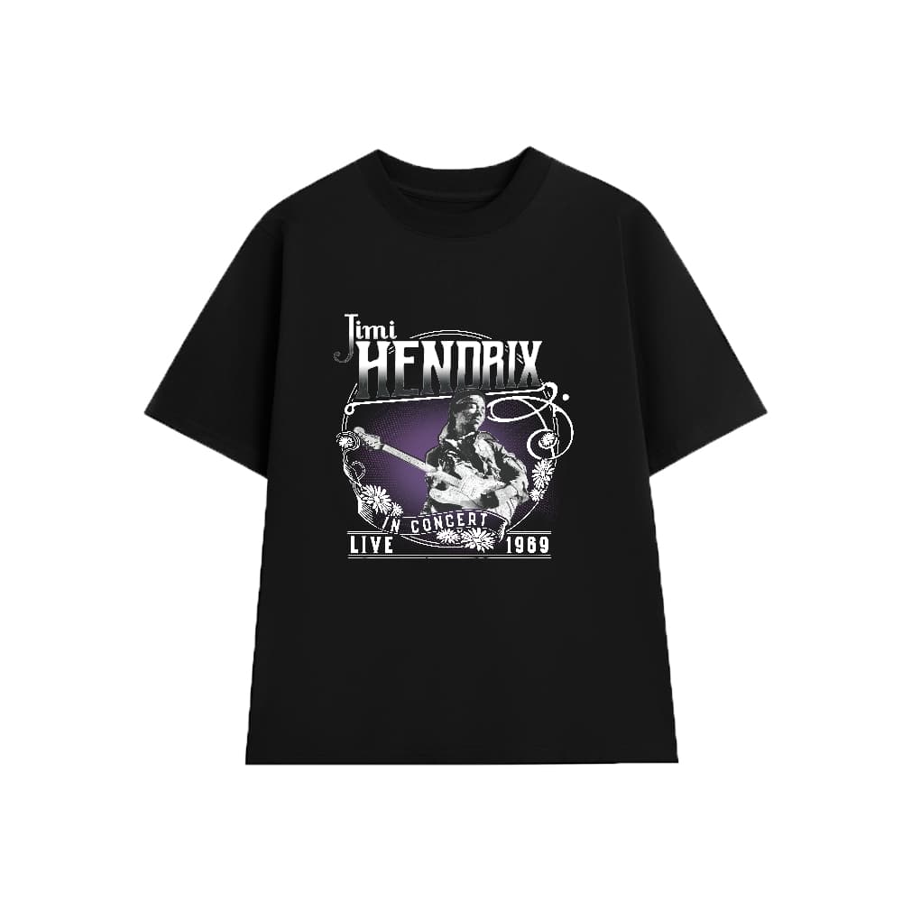 Áo Thun Jimi Hendrix JH008, Unisex Form Rộng Cotton Mềm