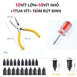 Bộ Vá Lốp Khẩn Cấp Không Cần Tháo, Lõi Thép Bọc Cao Su, Dùng Cho Xe Hơi Xe Máy Lốp Không Săm 9