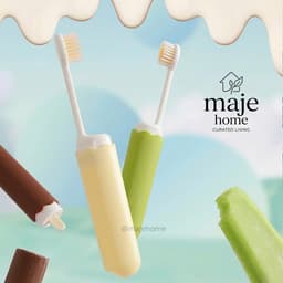 Bàn chải đánh răng du lịch mini gấp gọn tiện lợi. Bàn chải mini hình que kem du lịch công tác - Majehome 1