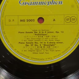 Đĩa than Beethoven* - Wilhelm Keampff* – 3 Piano Sonatas (No. 8 "Pathetique", No. 14 "Moonlight", No. 23 "Appassionata 6