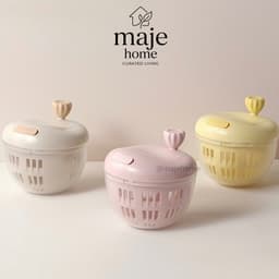 Rổ vắt rau củ quả mini tiện lợi. Rổ quay ly tâm làm khô rau củ nhanh chóng - Majehome 1
