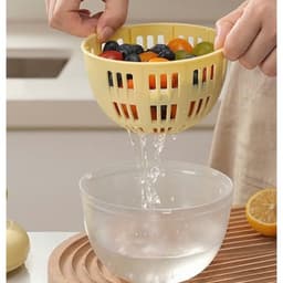 Rổ vắt rau củ quả mini tiện lợi. Rổ quay ly tâm làm khô rau củ nhanh chóng - Majehome 3