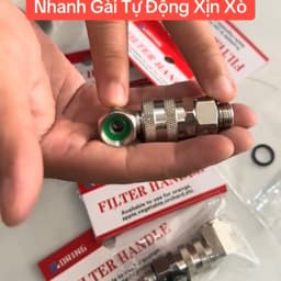Khớp Chống Xoắn Xoay L Dây Phun Thuốc, Lắp Rulo, Có Nối Nhanh Gài Tự Động Tháo Ra Bà Xoay 360 2