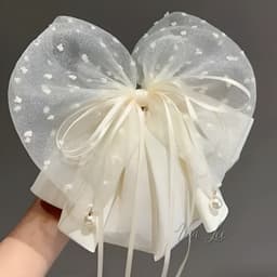 Kẹp tóc nơ voan đuôi dài – kẹp tóc nữ tiểu thư nhẹ nhàng, dễ phối đồ - Phụ kiện Vân Lee - MS024 4