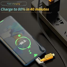 Dây sạc nhanh 4 Đầu Sạc nhanh 65W Cổng C-L, C-C, USB-C, USB-L Đa năng 4 trong 1 (Bảo hành 6 tháng) [Cáp 4in1] 3