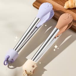 Kẹp thức ăn silicon hình gấu dễ thương. Kẹp gắp đồ nướng chịu nhiệt an toàn - Majehome 6