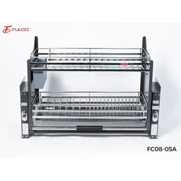 FULCO Giá Bát Nâng Hạ Nan Dẹt Inox 304 Cao Cấp Mã FC08-05A. Bảo Hành Han Rỉ Chọn Đời Tại Nhà Trên Toàn Quốc. 2