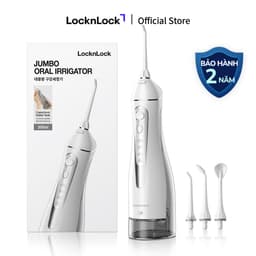 Máy tăm nước LocknLock 300ml 3 Loại Đầu Tăm Jumbo oral Irrigator ENR166GRY, Hàng chính hãng - JoyMall 2