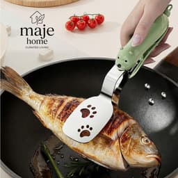 Kẹp gắp thức ăn Inox hình gấu dễ thương. Kẹp gắp chiên rán chống nóng tiện lợi an toàn - Majehome 1