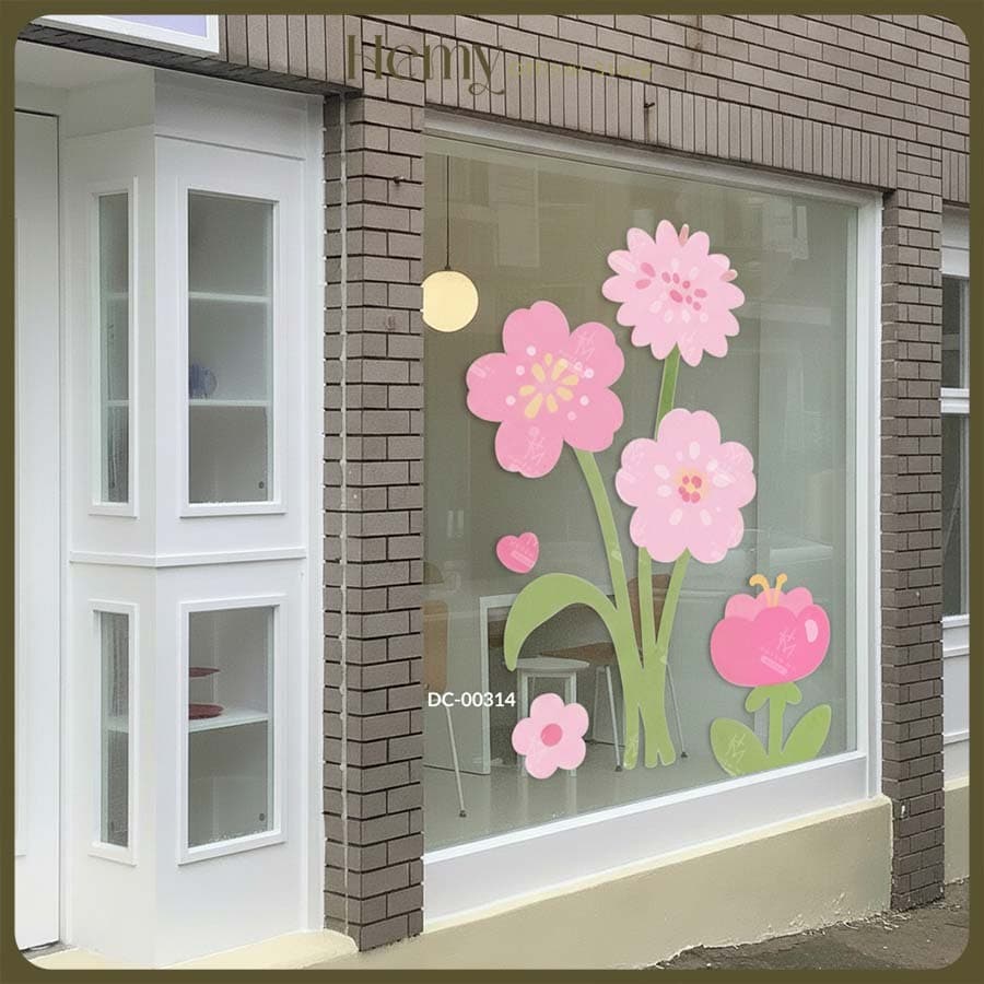 Decal Dán Kính Họa Tiết Xinh Xắn , Đáng Yêu , Trang Trí Nhà Cửa, Cửa Kính, Quán Cafe, Cửa Hàng – HeMy Decor