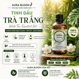 Tinh Dầu Trà Trắng 100ml Aura Bloom Thiên Nhiên Nguyên Chất Nhập Khẩu 2