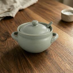 Hũ gốm đựng gia vị kèm thìa cao cấp. Lọ đựng muối đường tiện lợi thiết kế tối giản decor bếp sang trọng - Majehome 9