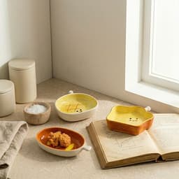 Bát gốm sứ đựng bánh mì dễ thương. Chén chấm cao cấp decor bàn ăn xinh xắn - Majehome 3