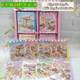Hộp 20 Tập Dán(Mỗi Tập 24 Tờ Dán) Sticker Chủ Đề Nấu Ăn Loại To Mix Nhiều Mẫu 1