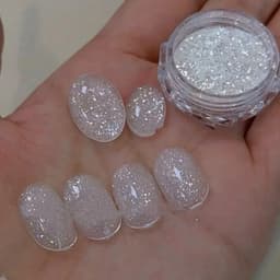 Nhũ Tuyết nhung, Nhũ Tuyết Flats trắng siêu sáng trang trí Nail - Hoangquy.233 1