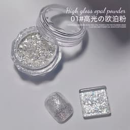 Nhũ Tuyết nhung, Nhũ Tuyết Flats trắng siêu sáng trang trí Nail - Hoangquy.233 8