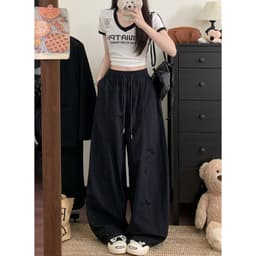 QUẦN NỮ CẠP CHUN ỐNG RỘNG CHẤT KAKI THUN HÈ KÈM DÂY RÚT SANG CHẢNH HÀNG 368 4