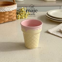 Cốc sứ hình kem dễ thương cao cấp. Ly uống nước, cốc cafe decor bàn ăn xinh xắn - Majehome 2