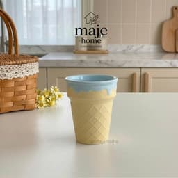 Cốc sứ hình kem dễ thương cao cấp. Ly uống nước, cốc cafe decor bàn ăn xinh xắn - Majehome 4
