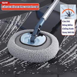 Chổi Lau Rửa Xe Ô Tô Đa Năng, Cây Chổi Lau Rửa Xe Hơi Bông Sợi Mềm, Điều Chỉnh Cán Dài Vệ Sinh Xe 1